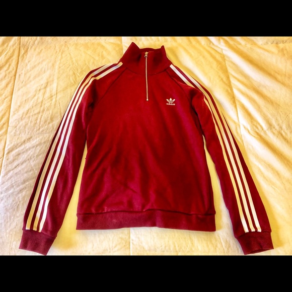 Adidas Trefoil Collared Half Zip Sweatshirt - Picture 1 of 4